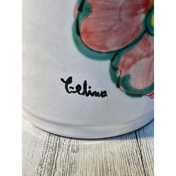 Vintage Terracotta Wine Chiller Wine Cooler Hand Painted in Portugal - Picture 5 of 7